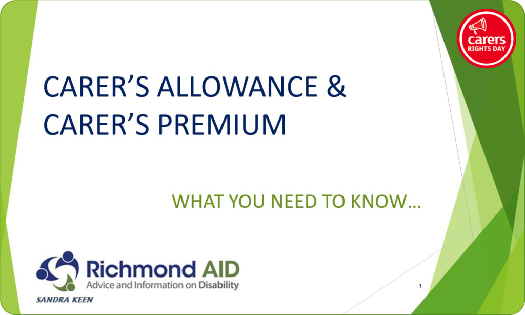Carer’s Allowance and Carers Credit