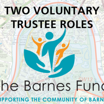 The Barnes Fund trustee vacancies showing a map of Barnes in the background
