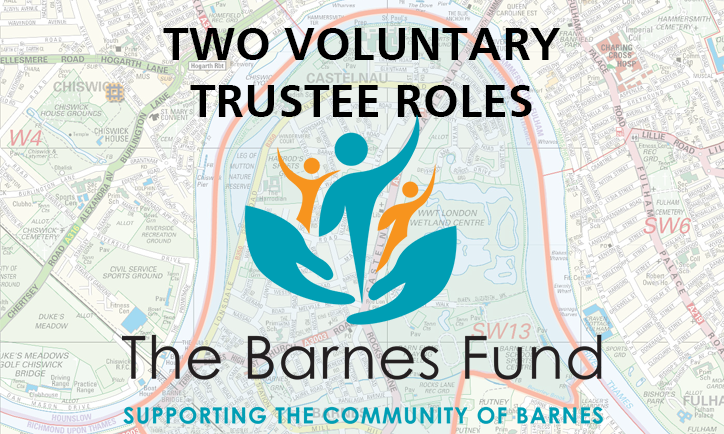 The Barnes Fund trustee vacancies showing a map of Barnes in the background