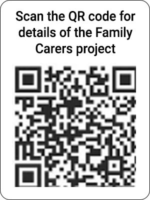 Scan the QR code for details of the Family Carers project