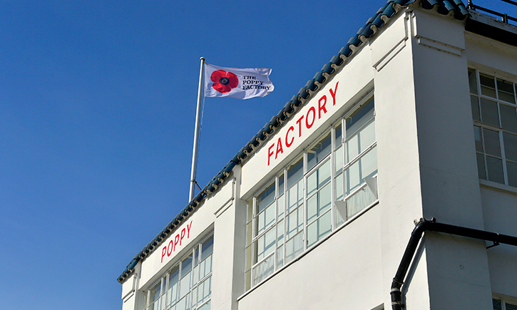 The Poppy Factory's headquarters in Richmond, London