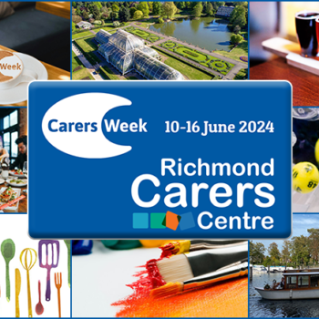 Carers Week 2024 photo collage of some of the activities on offer at Richmond Carers Centre