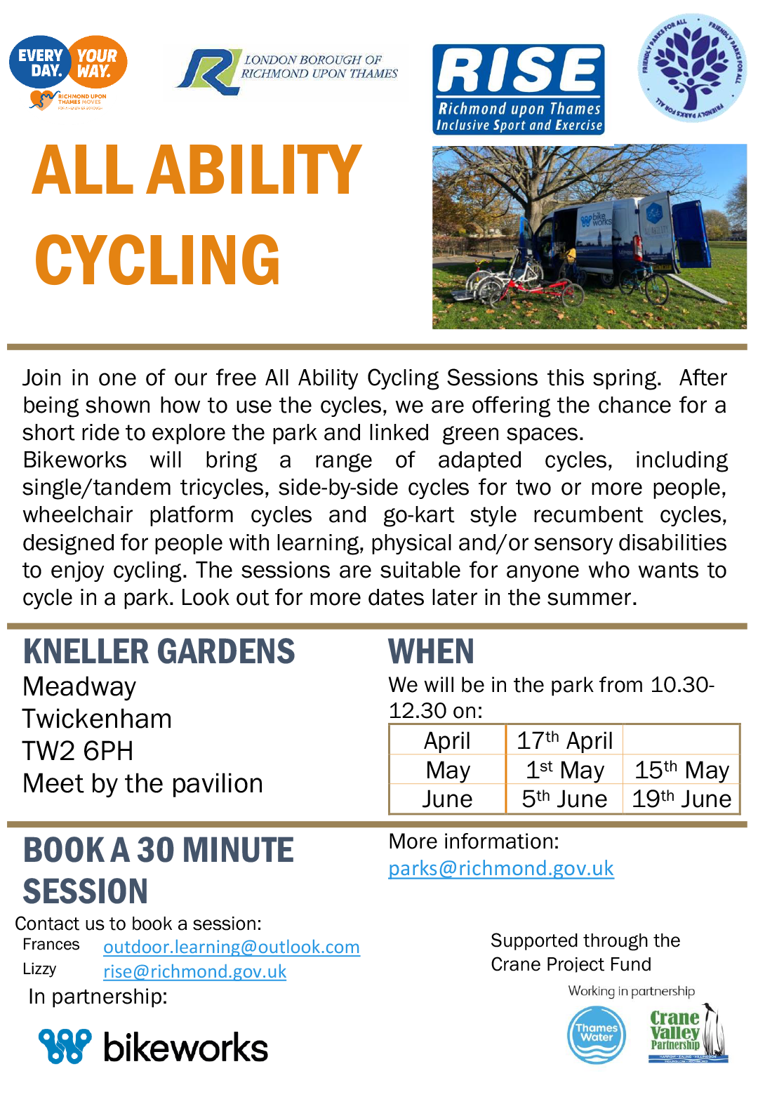 All Ability cycling flyer Spring 2024