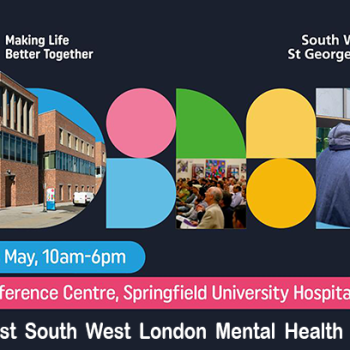 Infographic showing details of South West London’s mental health conference