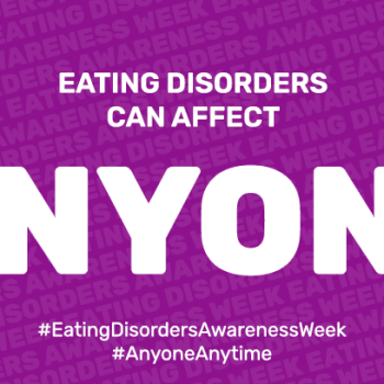 Beat Eating Disorder POD banner. Caption says, 'Eating disorders can affect ANYONE'