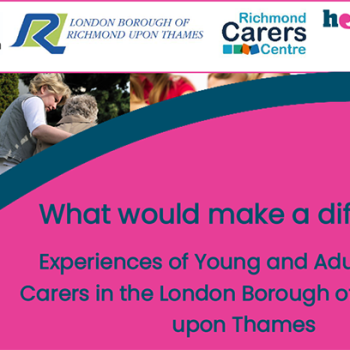 Carers Charter Engagement Report banner. Asks What would make a difference?