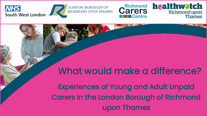 Carers Charter Engagement Report banner. Asks What would make a difference?