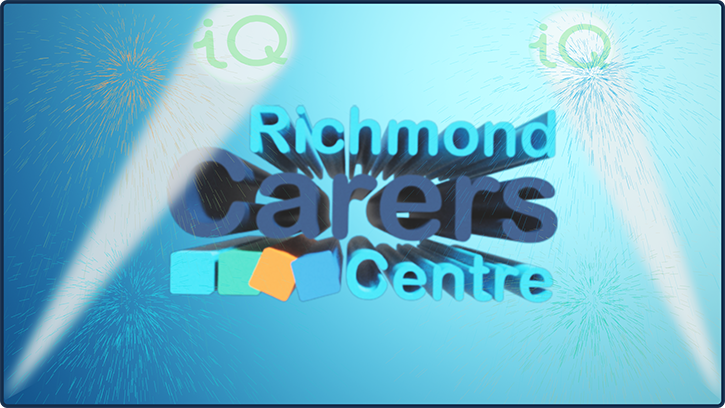 Improving Quality Award animation banner. Should Richmond Carers Centre logo in spotlights.