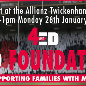 4ED Foundation Breakfast banner. Breakfast at the Allianz Twickenham Stadium 11am-1pm Monday 26th January 2026.