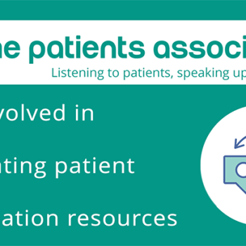 The Patients Association - online focus groups 2026 banner. Strapline reads, Get involved in translating patient information resources