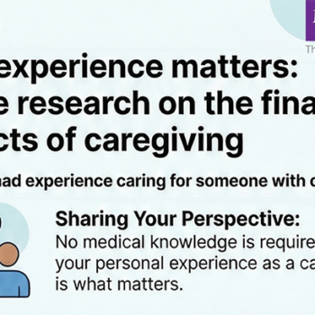 Research: The Financial impact of caregiving banner. Headline reads Your experience matters: shape research on the financial impacts of caregiving