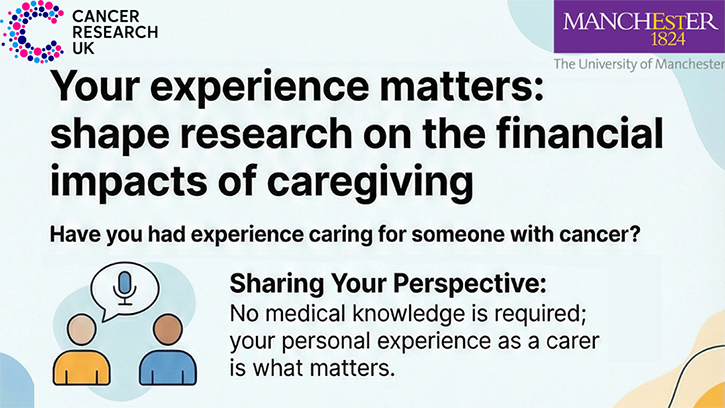Research: The Financial impact of caregiving banner. Headline reads Your experience matters: shape research on the financial impacts of caregiving