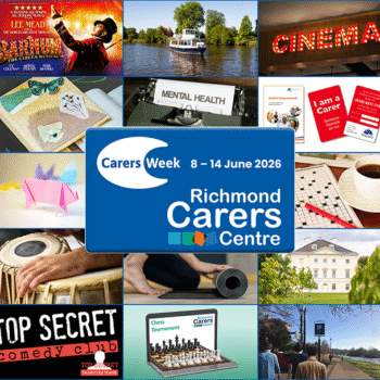 Carers Week 2026 photo collage of some of the activities on offer at Richmond Carers Centre