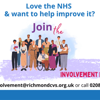 RCVS Join the Richmond Involvement Pool banner. Group of mixed ethnicity, gender and aged people with text 'Join the Involvement Pool'
